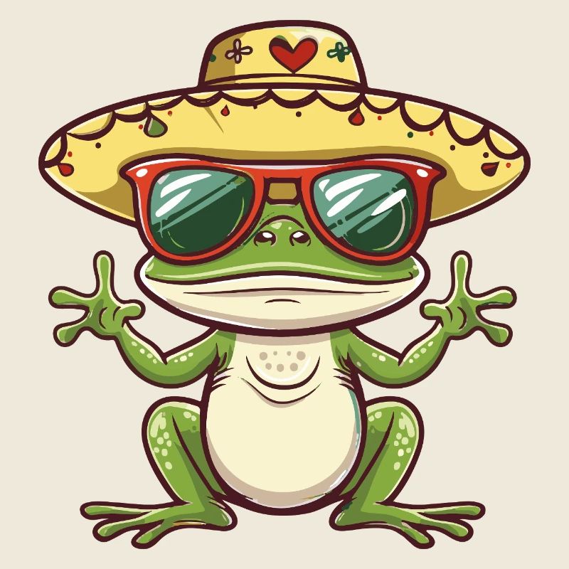 Frog Funny Sombrero