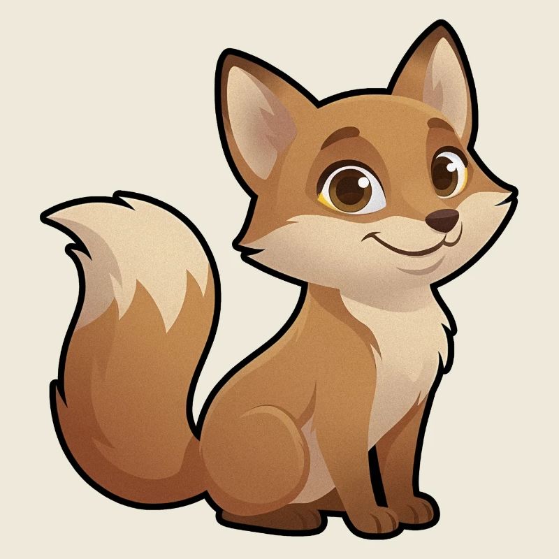 Renard cartoon chaleureux