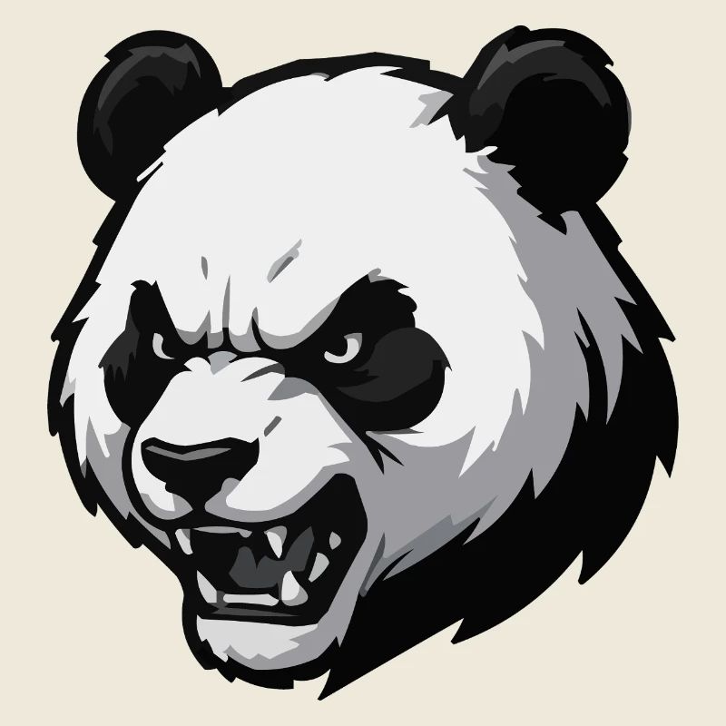 Imprimer vectoriel Angry Panda