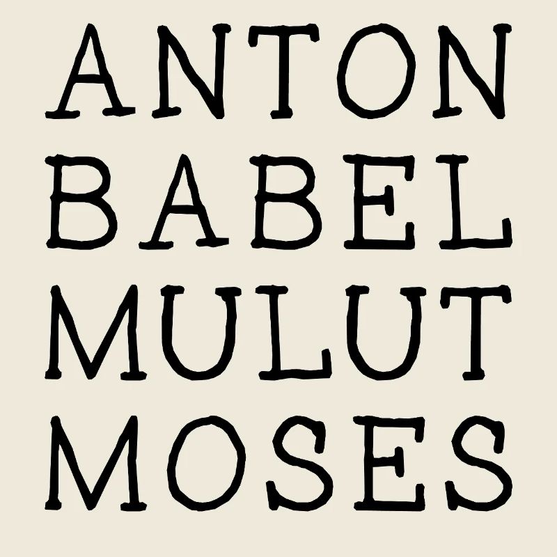 ANTON BABEL MULUT MOÏSE - Sort