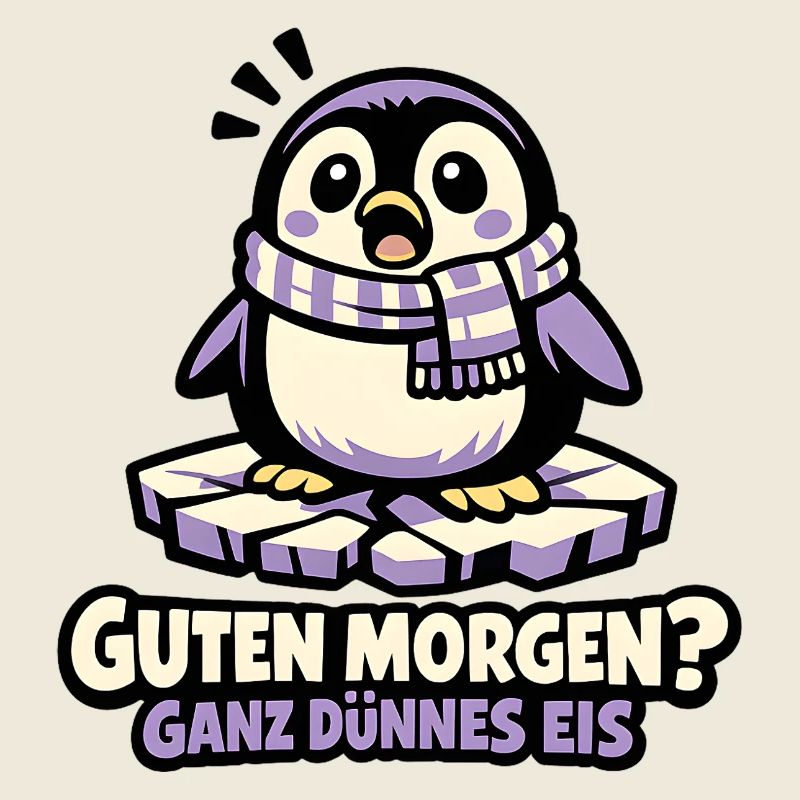 Guten Morgen Pinguin auf Eis