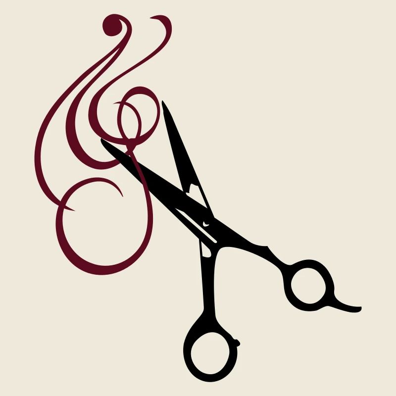 ciseaux de coiffeur et les cheveux bouclés /