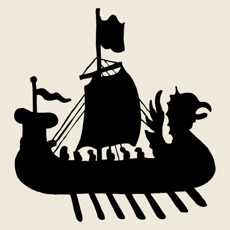 Wikingerboot Schiff Schattenbild