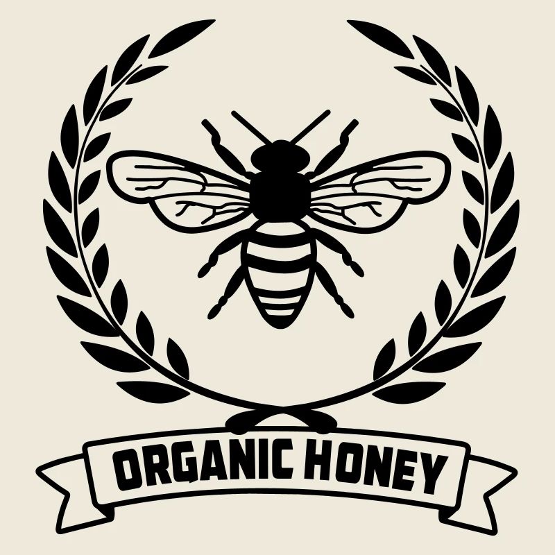 Bees in laurel wreath