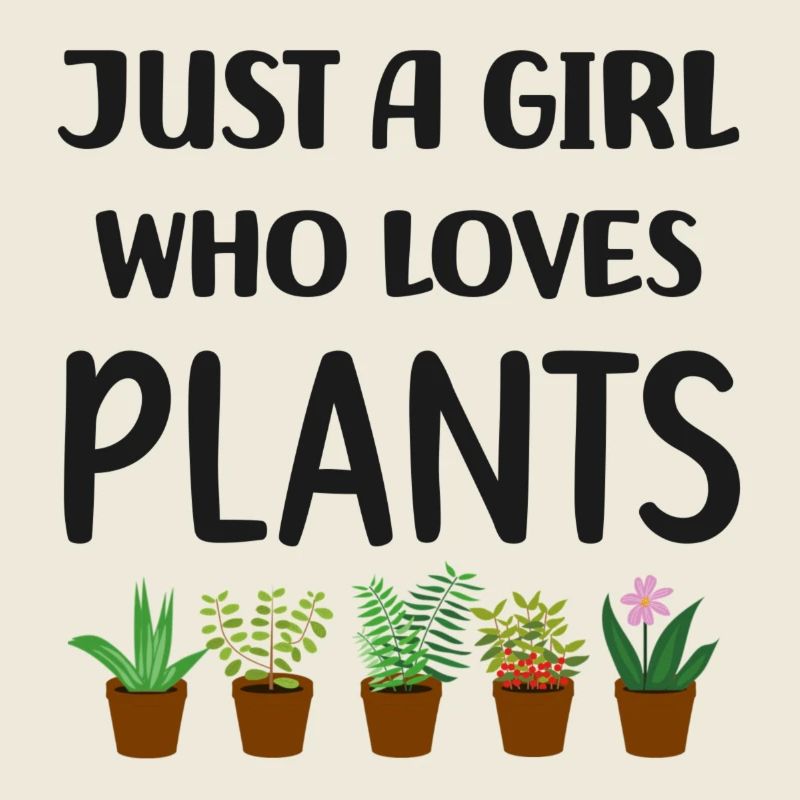 Nur ein Mädchen, das Pflanzen liebt