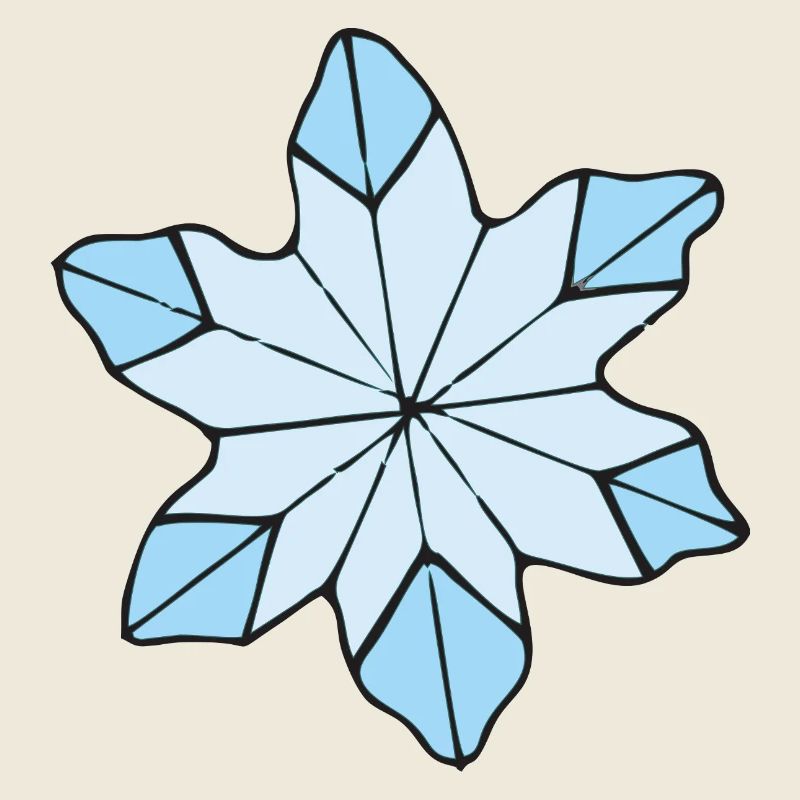 Design élégant de fleur de glace bleue