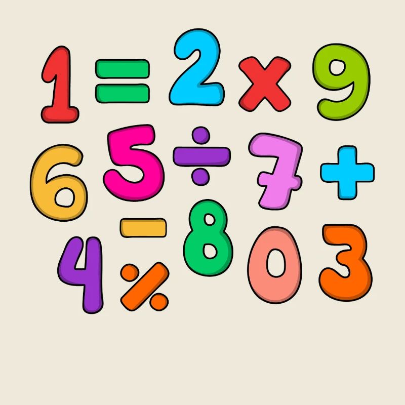 Tag der ZahlenRegenbogen-Design mit mathematischen Zahlen
