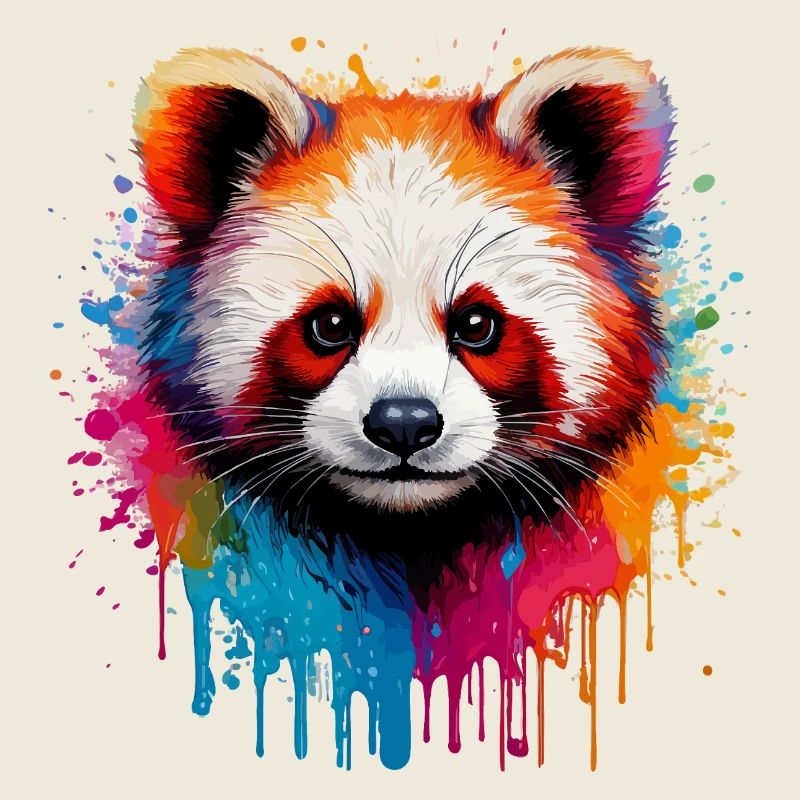 Panda Watercolor Explosion