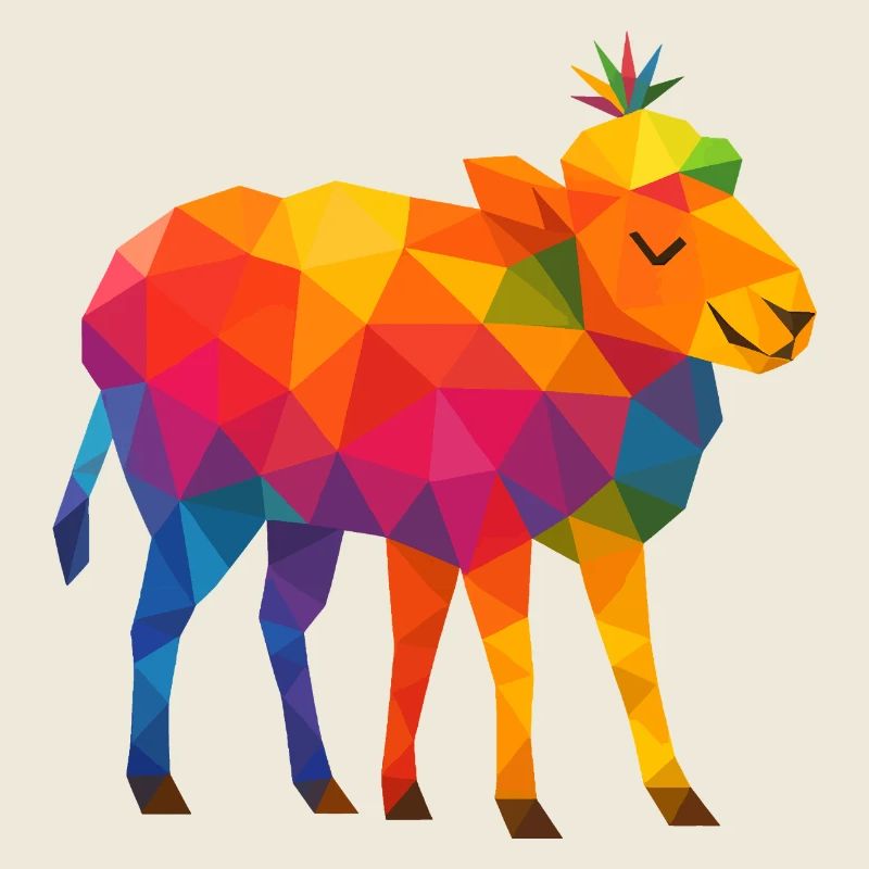 Regenbogenschiff mit 5 Beinen