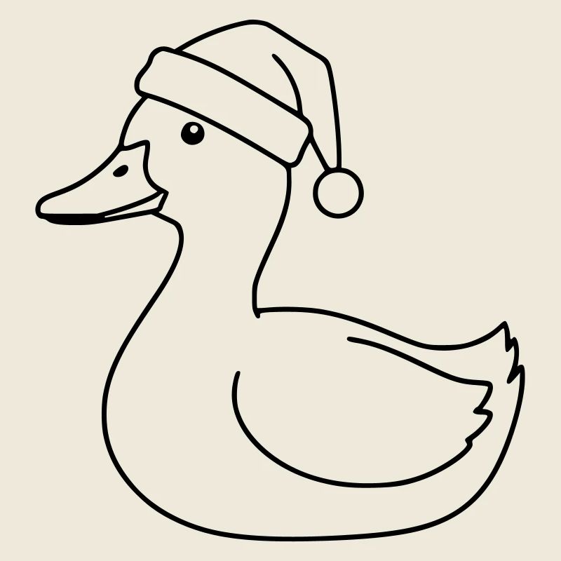 Art de lignes de canard de Noël