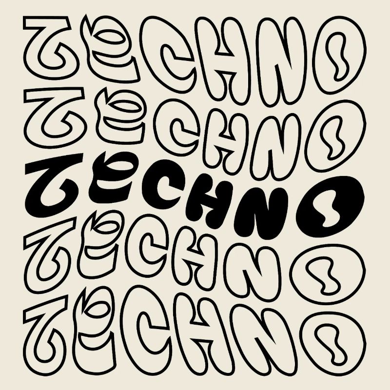 Conception de logo Techno wavy.