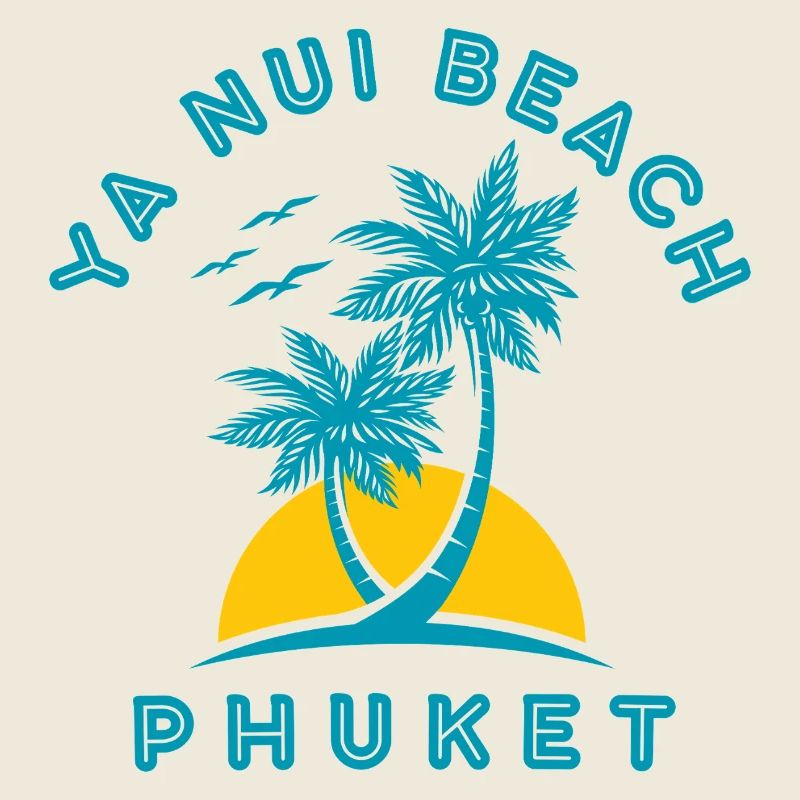 Coucher de soleil de palmier de Phuket Beach