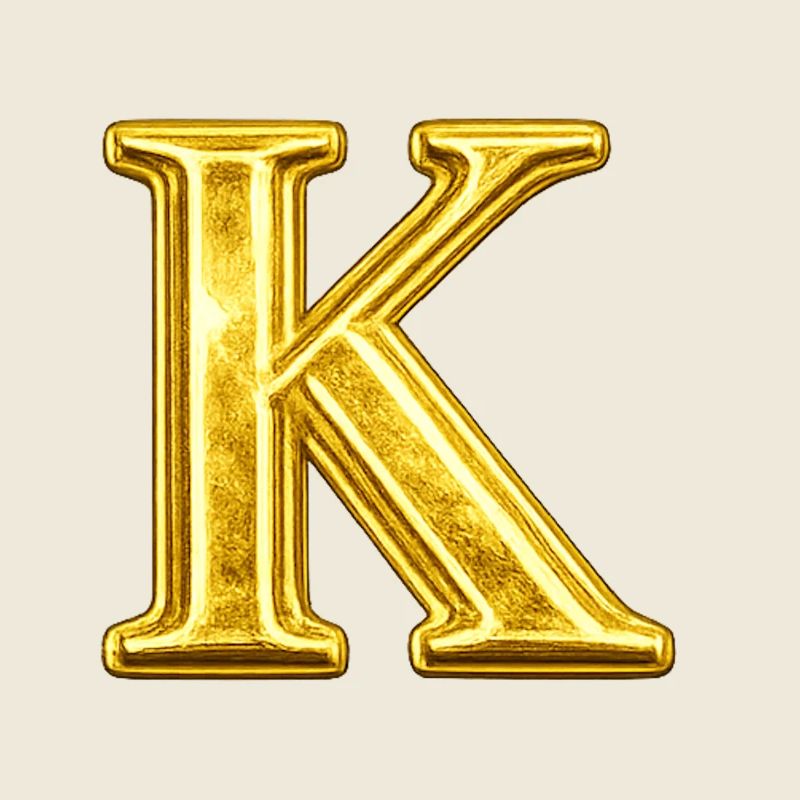 K Goldenes Monogramm