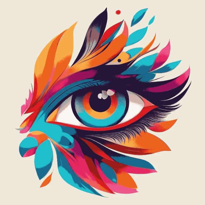 Motif de feu de feuilles Color Eye