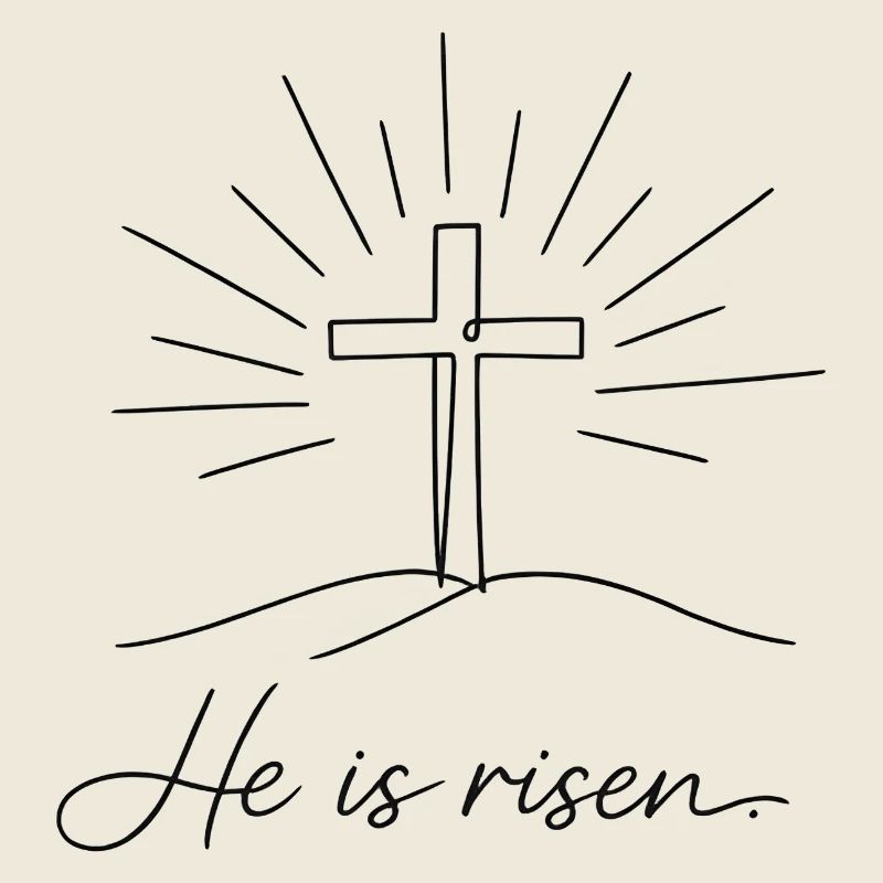 Crucifix He is Risen Easter Jesus