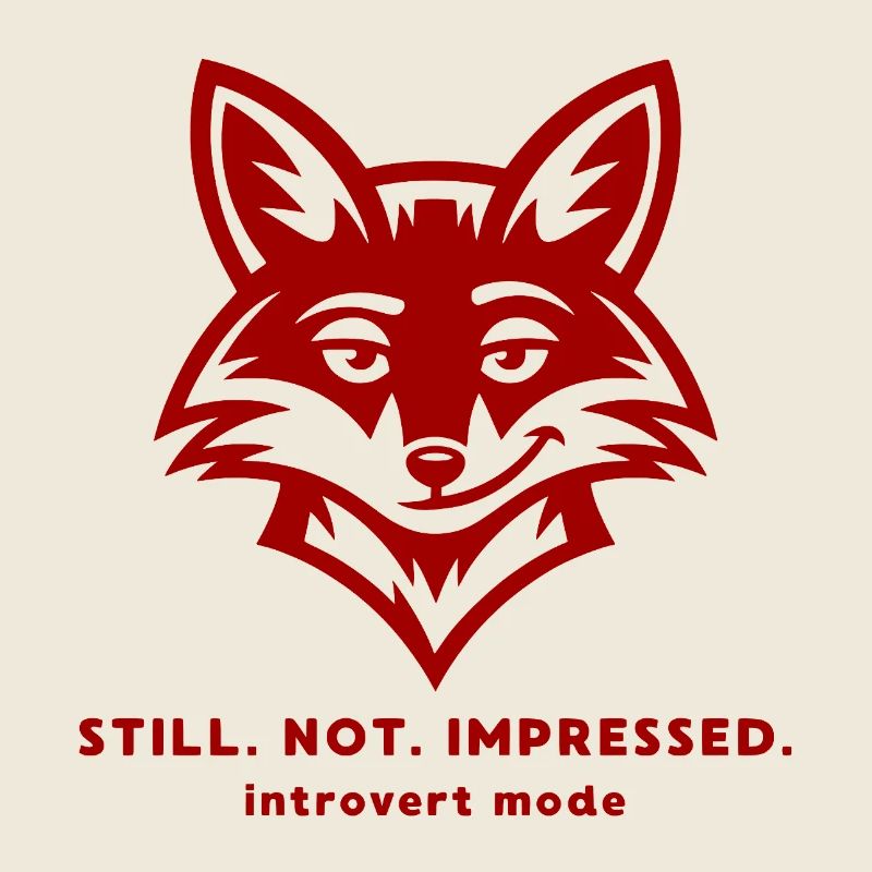 Funny Fox Introvert Quote - Still Not Impressed