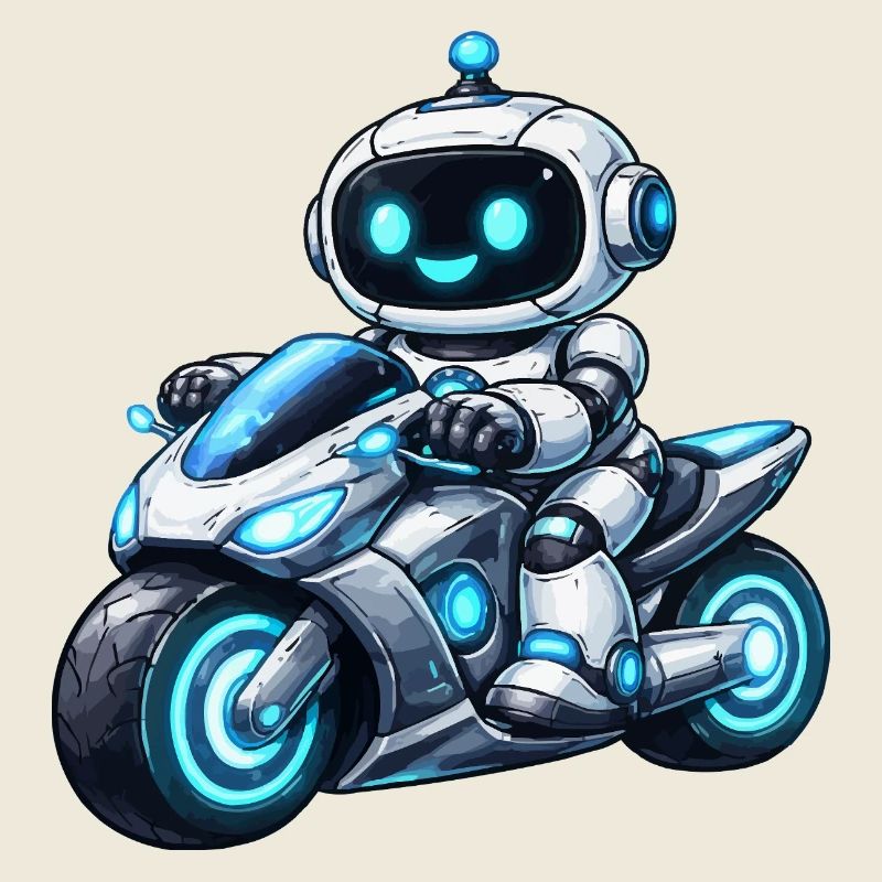 Roboter auf Motorrad