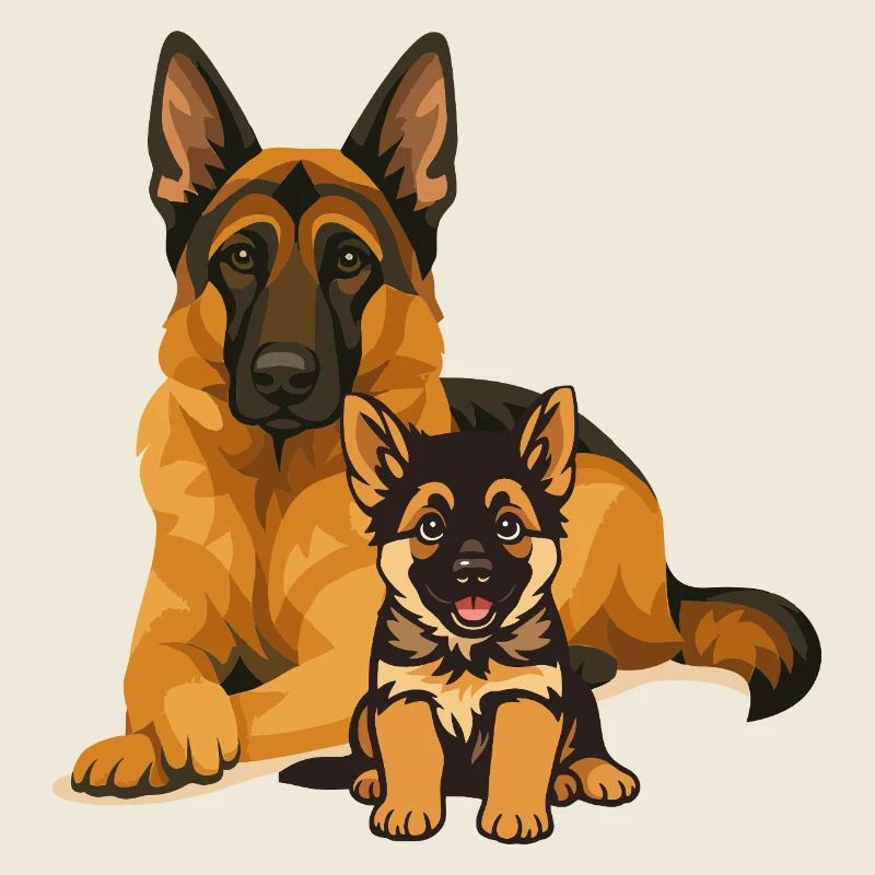 Hundeduo: Schäfer und Chihuahua