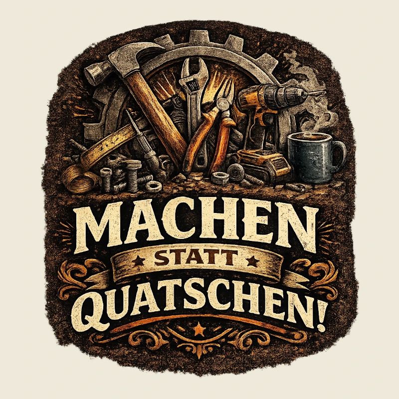 Machen statt Quatschen DIY Motiv