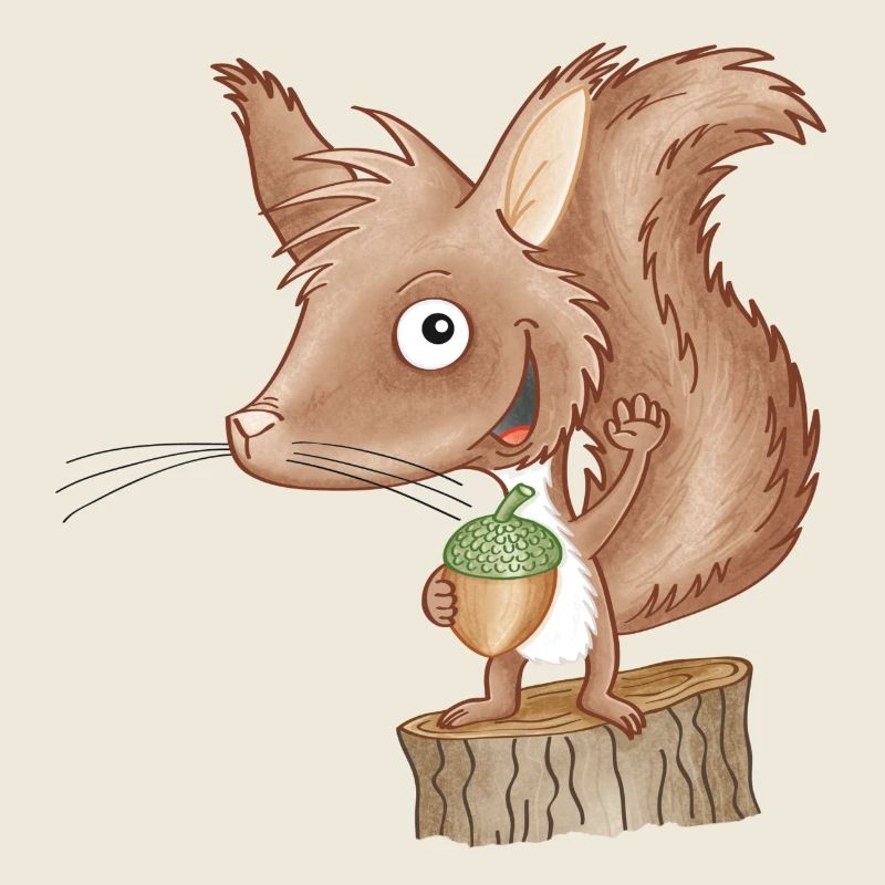 keckes Eichhörnchen