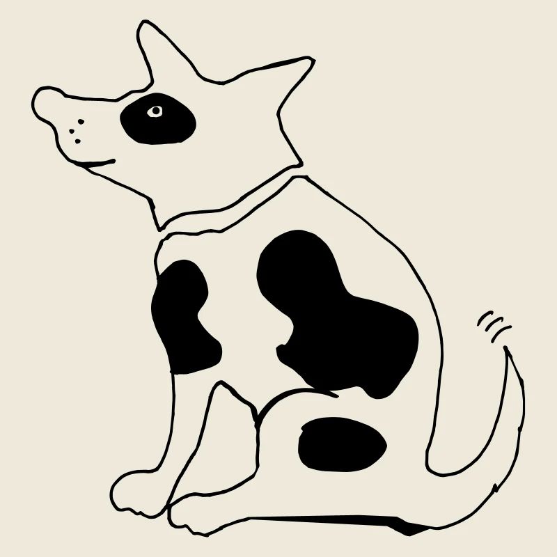 Funny spotted dog, terrier