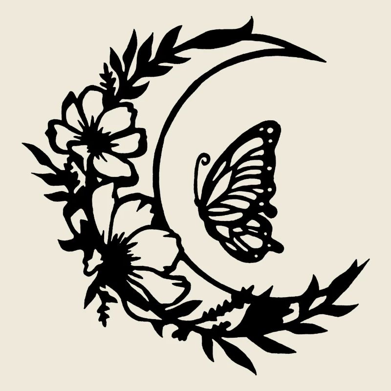 Moon flowers (black)