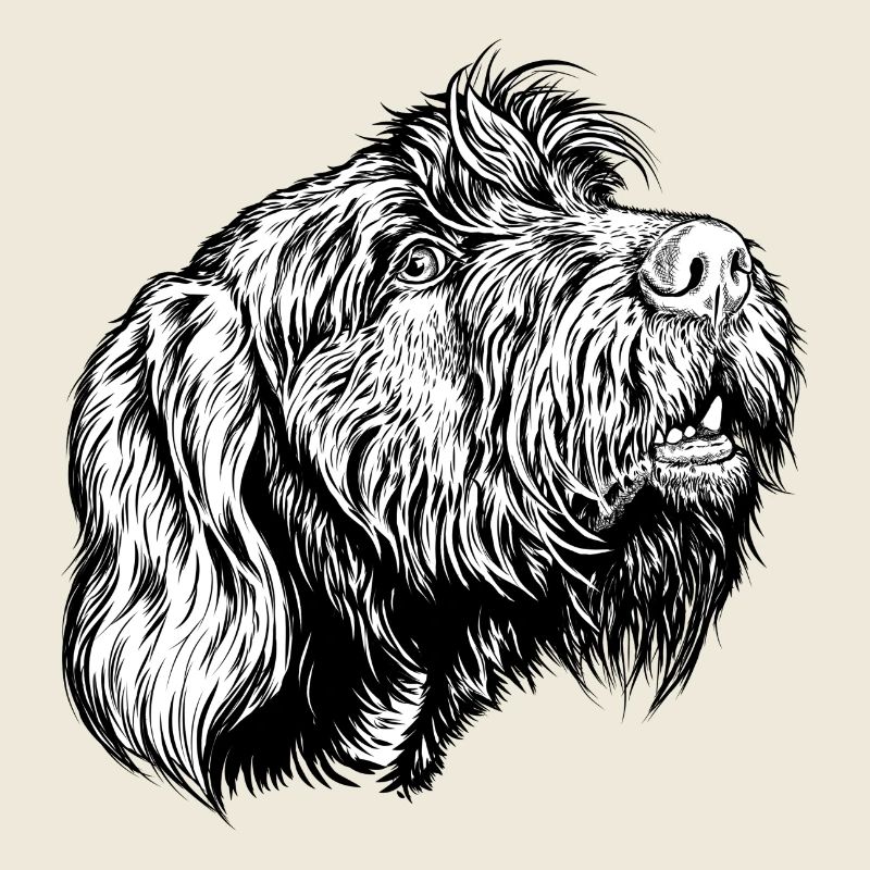 Pudelpointer redet mit