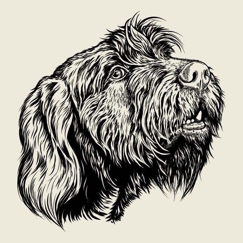 Pudelpointer redet mit