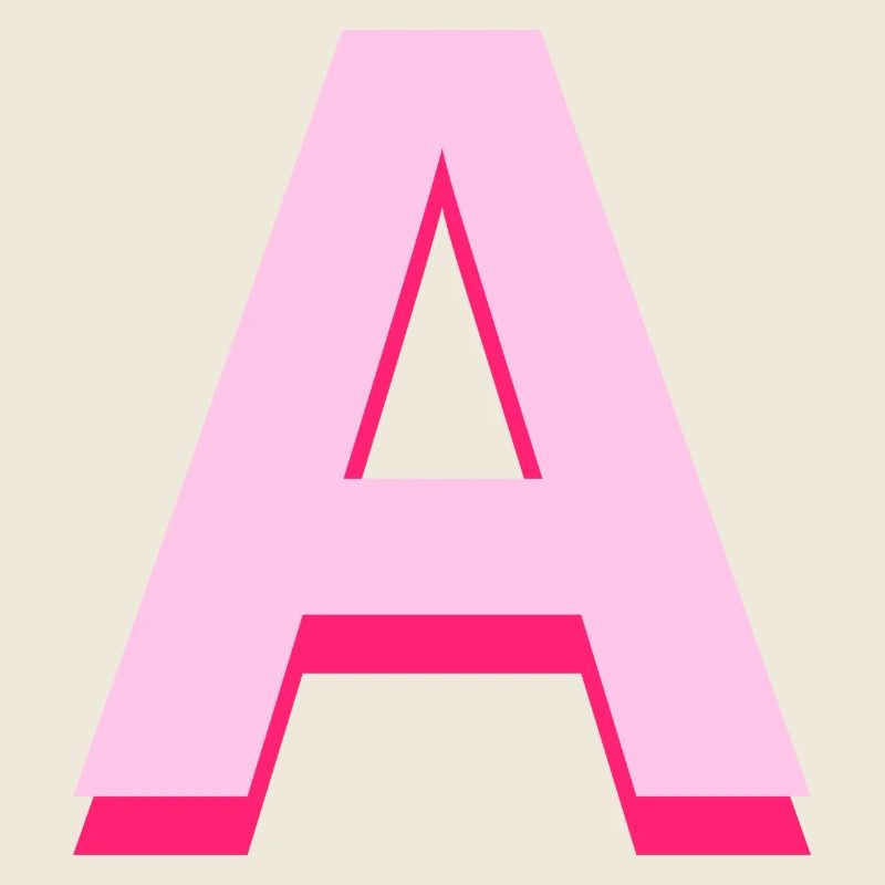Pop- und moderner rosa Buchstabe a