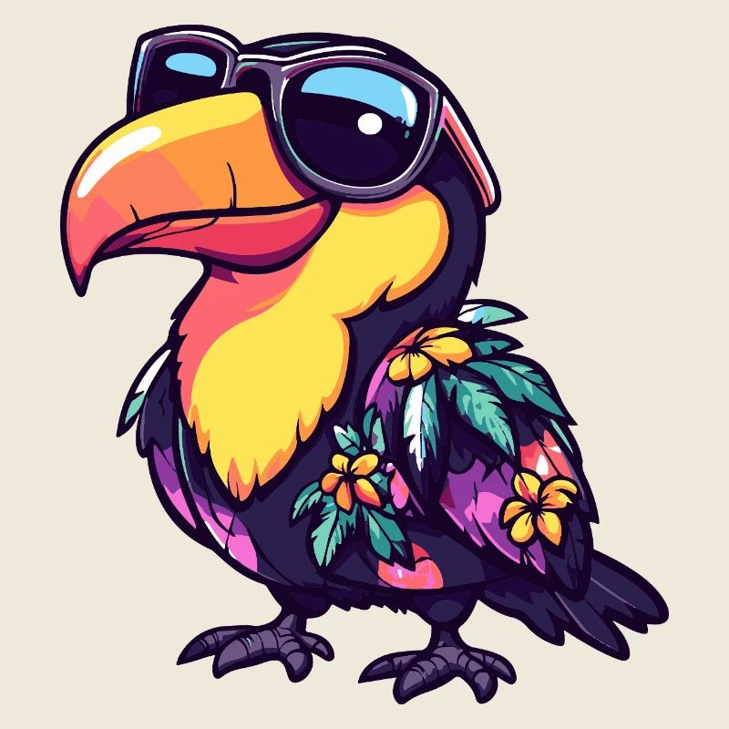 Tukan Vogel Comic Urlaub