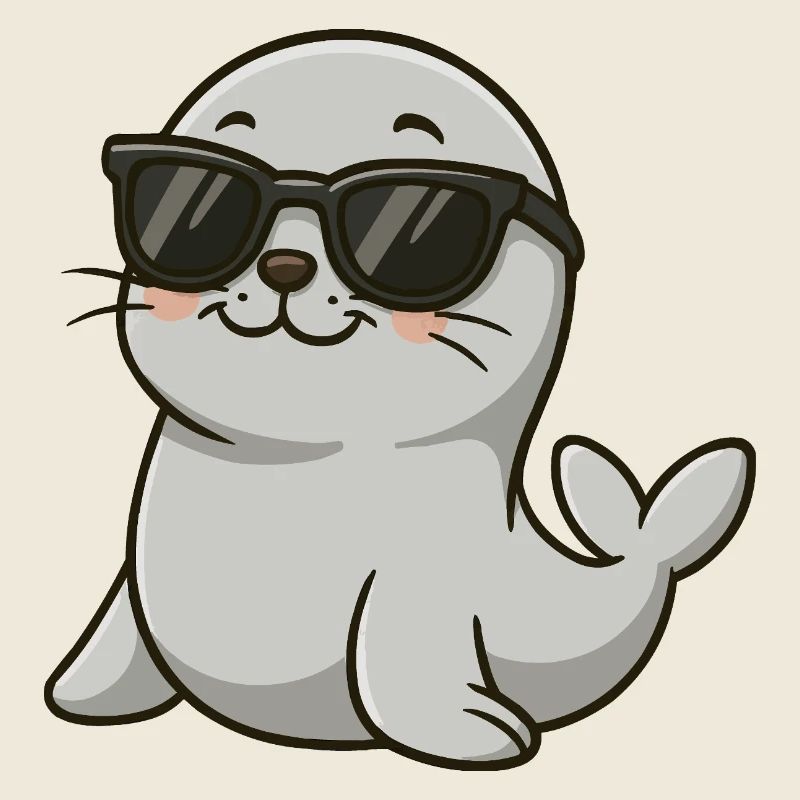 Cool otter with sunglasses