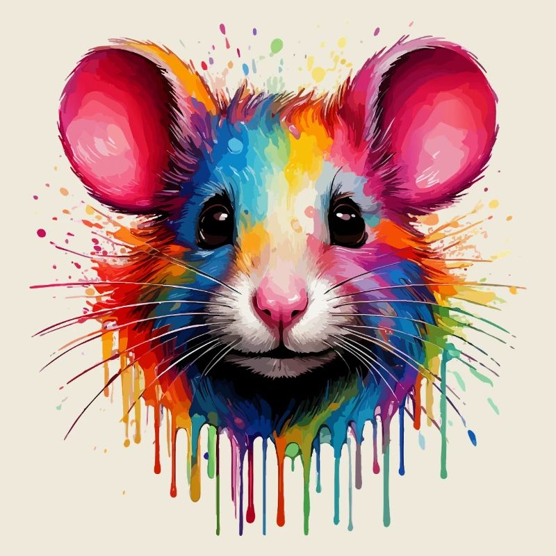 Rainbow Mouse Head