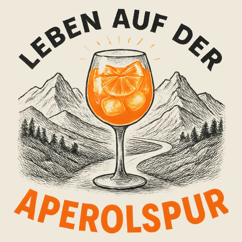 Leben auf der Aperolspur Spritz Humor Geschenkidee