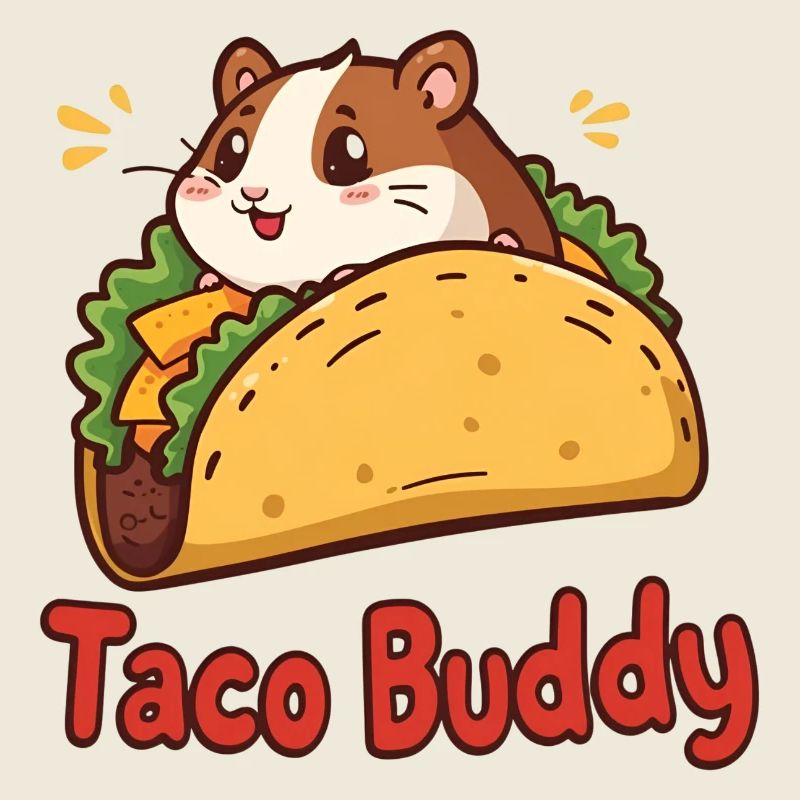 Taco Buddy - Conception de hamster de dessin animé