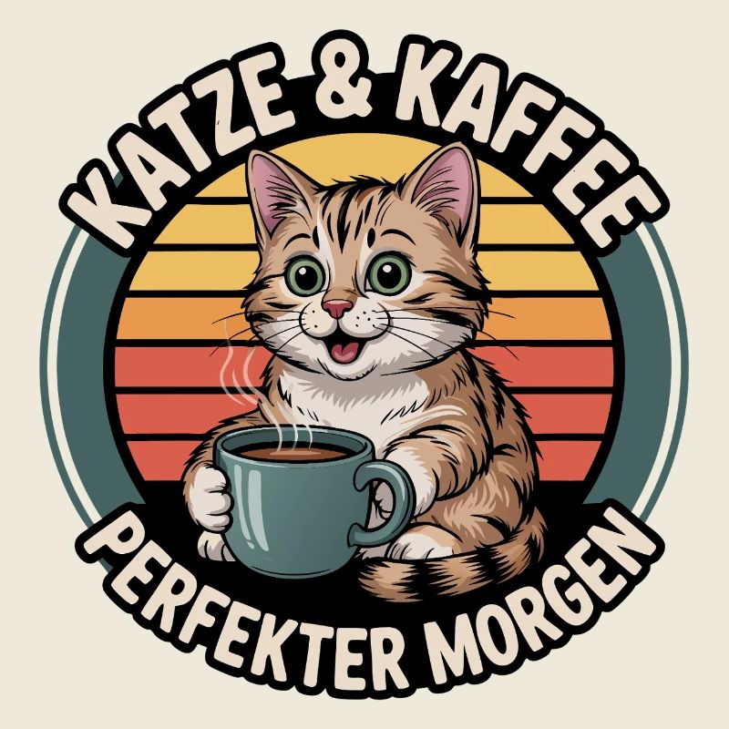 Katze & Kaffee Perfekter Morgen