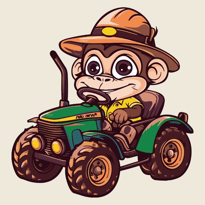 Affe Traktor Farmer