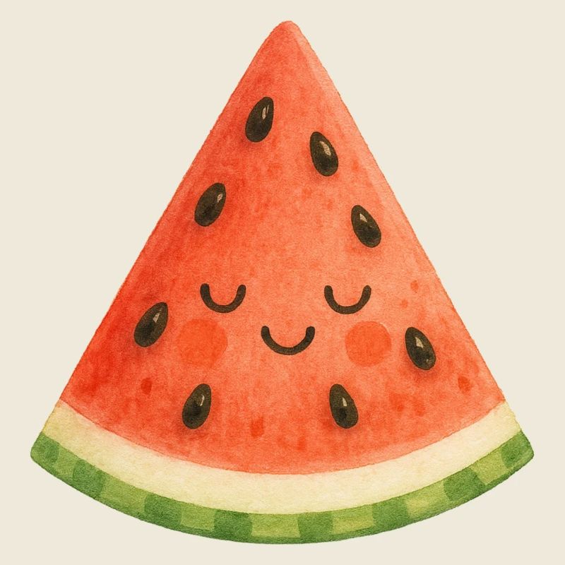 Tranche de pastèque sourire