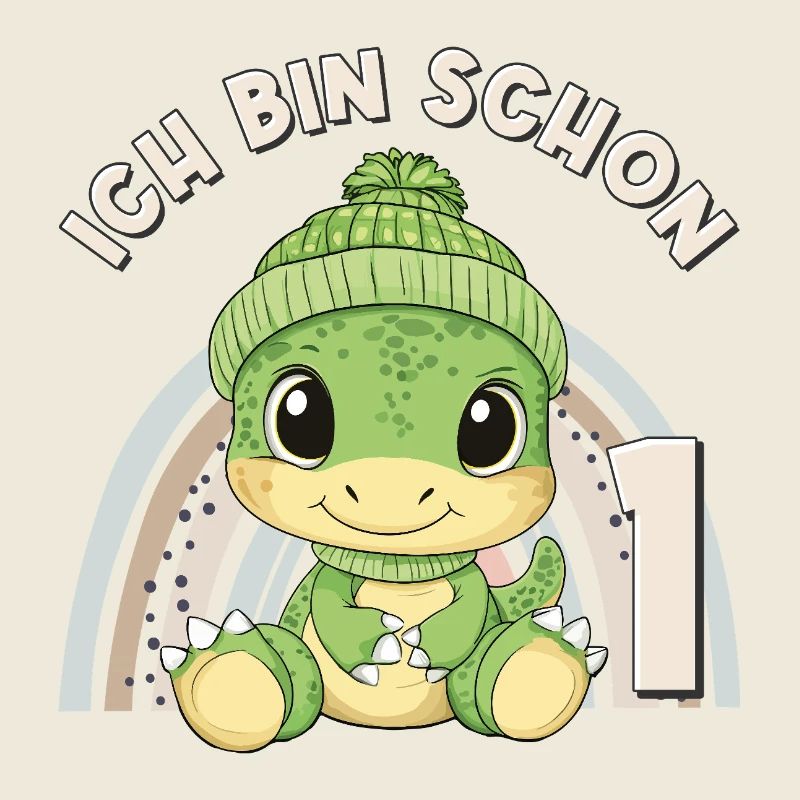 1. Geburtstag Dinosaurier Regenbogen Süß Niedlich