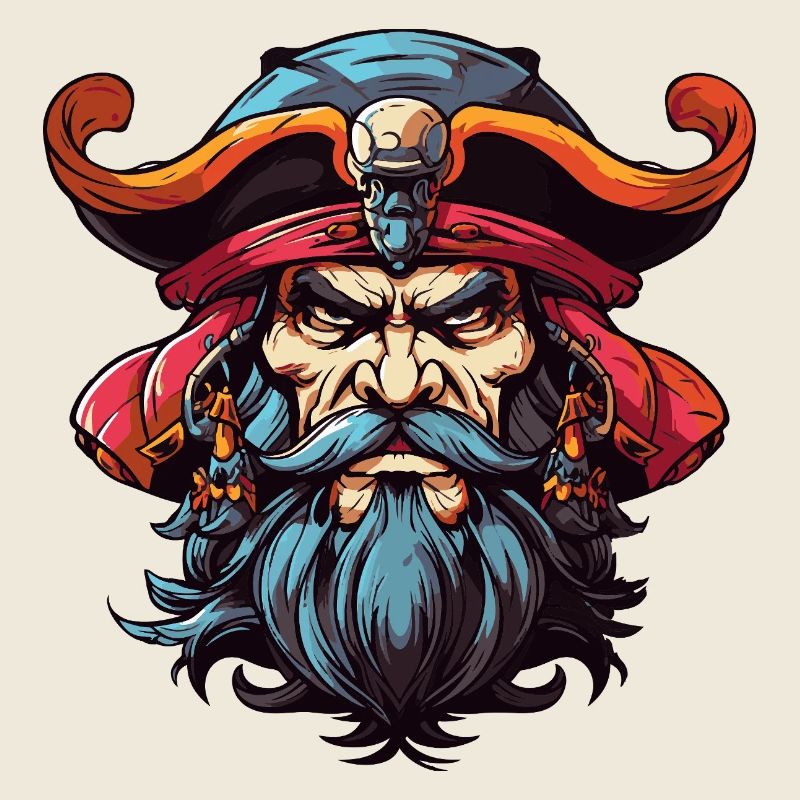 Pirate à la barbe comic