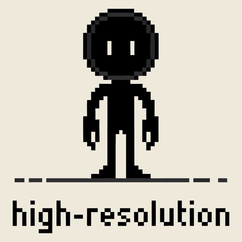 Pixel Art High Resolution Funny Irony Design