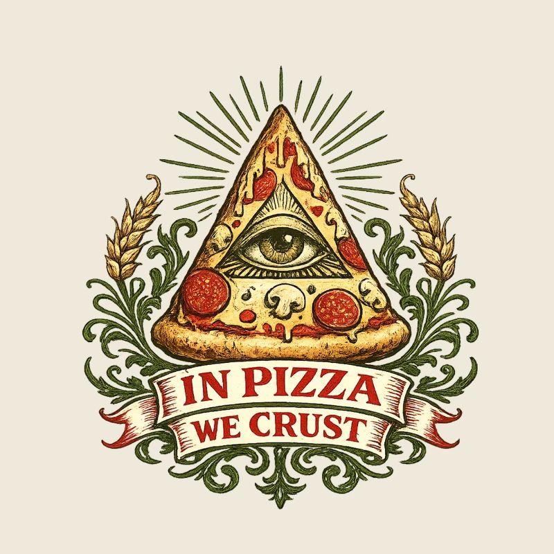 Motto der Pizza Pyramid Augenkruste