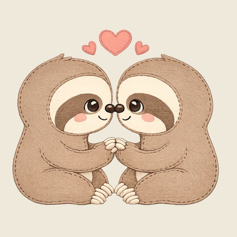 Baisers tendres de paresseux