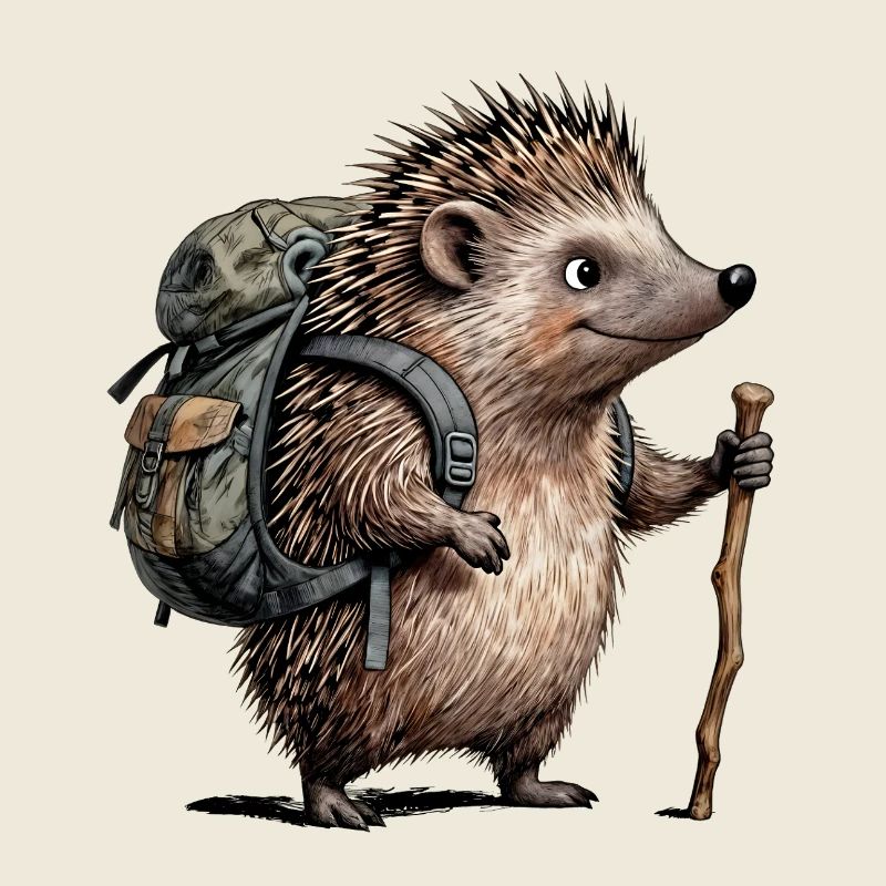 Wanderigel mit Rucksack
