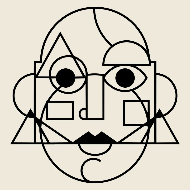 Visage d’art abstrait