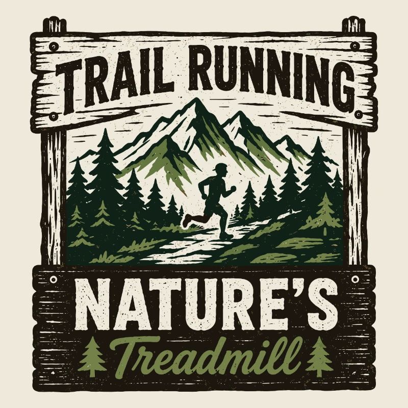 Panneau de la course sur sentier : Nature