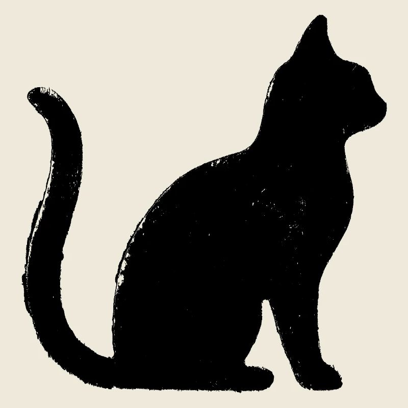 Chat - Silhouette NOIR