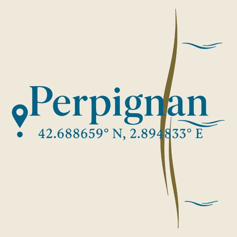 Perpignan Coastal Coordinates Emblem