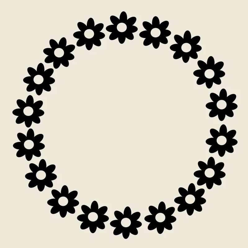 Une couronne de fleurs