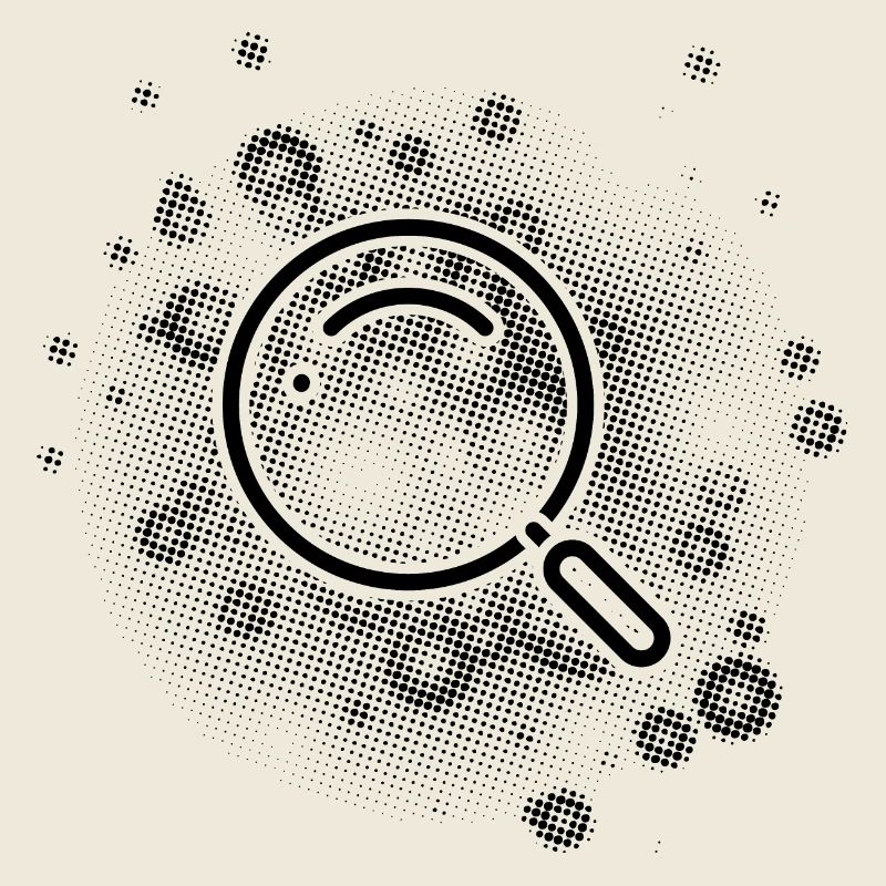 Loupe avec fond de points