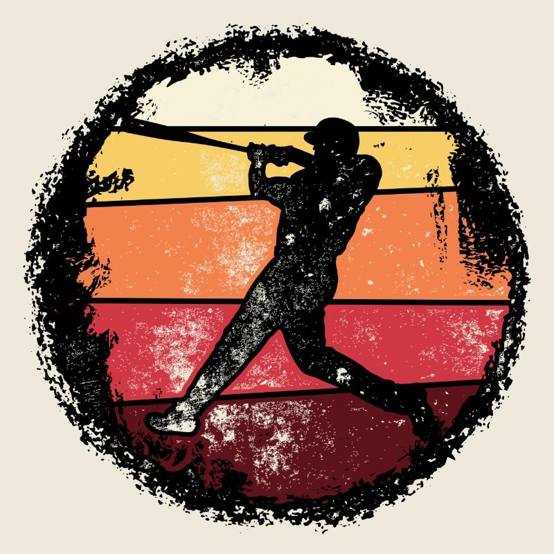 Baseball Sunset Silhouette